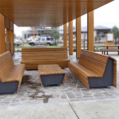 Spotted Gum timber seat battens